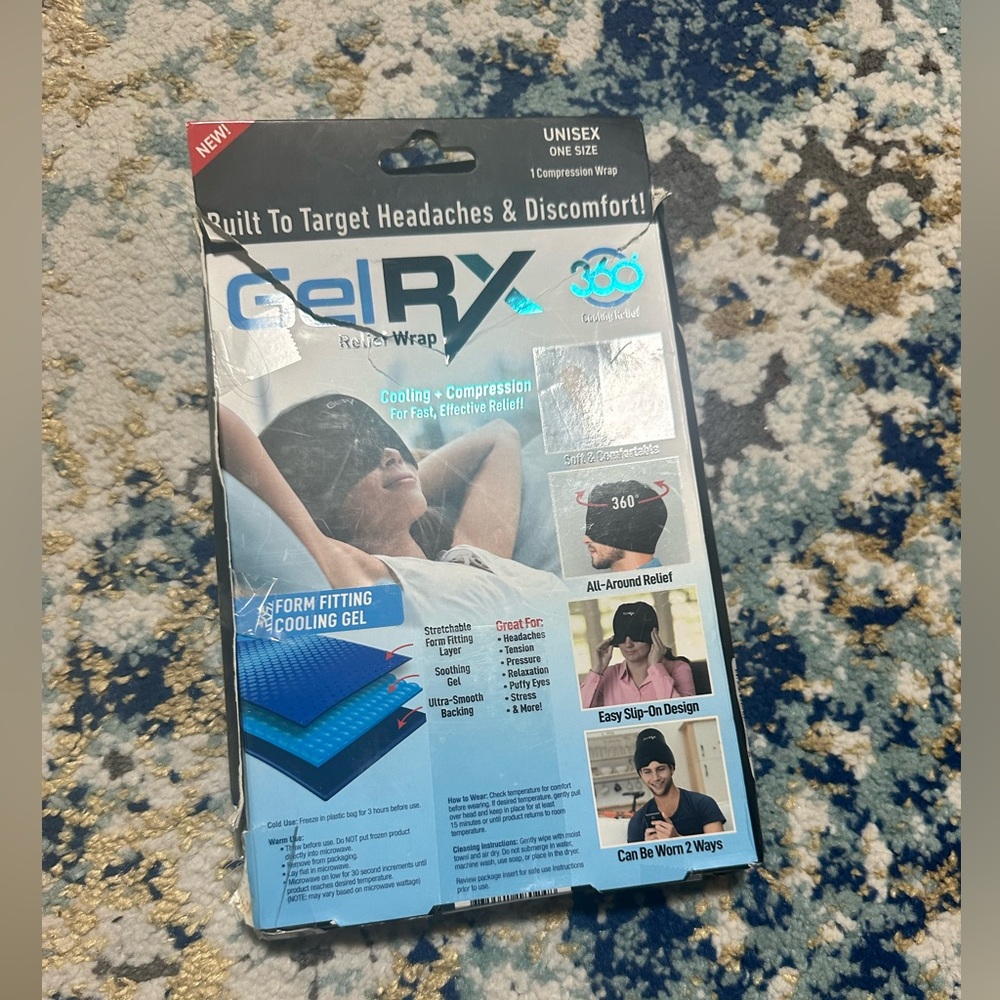 Headache Relief Wrap - Light Blocking Migraine Relief Cap and Sleeping Mask
